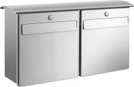 Knobloch Briefkasten LIKNO DUO, Edelstahl, Zaun- und Wandmontage
