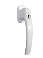 Meeth Fenstergriff | Dorn 40 mm mit Schrauben | Abschließbar | Weiß