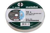 Metabo Satz=10xTrennscheiben Promotion 125x1,0x22,23 Inox, TF 41 , in Blechdose (616359000)