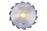 Metabo Kreissägeblatt HW/CT 190 x 30 x 2,2/1,4, Zähnezahl 14, Wechselzahn, Spanwinkel 25° (628005000)