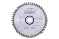 Metabo Kreissägeblatt HW/CT 160 x 20 x 2,2/1,4, Zähnezahl 54, Flach-Trapezzahn, Spanwinkel 8° (628073000)