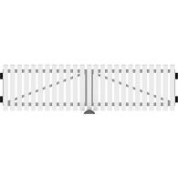 Profex PVC Vorgartenzaun Doppeltor weiß 300x80cm gerade inkl. Zubehör