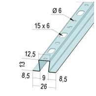Protektor Nr.: 5143 Hutprofil 13 x 26 mm