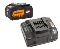 Rokamat Premium-Paket Akku: Schnellladegerät ASC 145 + 1 Zusatz-Akkupack 10 Ah