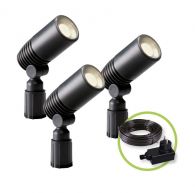 Garden-Lights Strahler Alder 3er Set 2W anthrazit