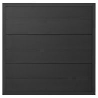 GartenLand WPC Zaun Set Classico 180x180 cm Sichtschutz Anthrazit mit Rahmen Aluminium Anthrazit | o. Pfosten