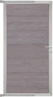 GartenLand Steckzauntor Ameland 90x175 cm WPC Sand-Multicolor Aluminium Silber