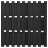 GartenLand WPC Bretterzaun Relax ca. 180x180 cm Anthrazit Aluminium Silber Bausatz Ohne Pfosten