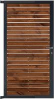 GartenLand Steckzauntor Craftwood 90x175 cm Holz Skandinavische Kiefer Braun FSC® Aluminium Anthrazit