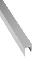 GartenLand Abschlussprofil Ameland Aluminium 2,48x4x176,4 cm Silber