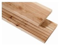 GartenLand Holz Terrassendiele 27x144 mm Europäische Douglasie PEFC Massivprofil Genutet und Geriffelt