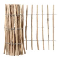 NA-LOG Holz Zaun Rollzaun Juist 500x90 cm Haselnuss Staketenabstand ca. 7-9 cm