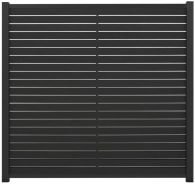 GartenLand Rhombus WPC Zaun Set Stockholm 180x180 cm Sichtschutz Steckzaun Anthrazit Aluminium Anthrazit | o. Pfosten