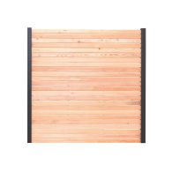 GartenLand Rhombus Holz Zaun Malmö 180x180 cm Douglasie PEFC Alu Anthrazit Sichtschutz | o. Pfosten, o. Abschlussleiste