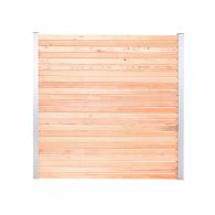 GartenLand Rhombus Holz Zaun Malmö 180x180 cm Douglasie PEFC Alu Silber Sichtschutz | o. Pfosten, o. Abschlussleiste