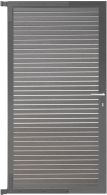 GartenLand Steckzauntor Air Gap 90x175 cm WPC Schiefergrau Aluminium Anthrazit