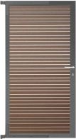 GartenLand Steckzauntor Air Gap 90x175 cm WPC Schokobraun Aluminium Anthrazit