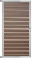 GartenLand Steckzauntor Air Gap 90x175 cm WPC Schokobraun Aluminium Silber