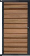 GartenLand Steckzauntor Shadowline 90x175 cm WPC Mahagoni Aluminium Anthrazit