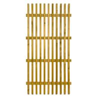 NA-LOG Lattenzaun BERGAMO abgeschrägt 90x180 cm Holzzaun Fichte PEFC KDI Grün mit abgeschrägten Latten