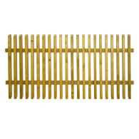 NA-LOG Lattenzaun BERGAMO abgeschrägt 180x90 cm Holzzaun Fichte PEFC KDI Grün mit abgeschrägten Latten