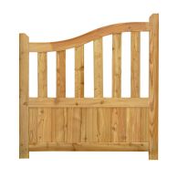 NA-LOG Tor Vorgartenzaun GRAZ gebogen 100x105/90 cm Holzzaun Lärche PEFC