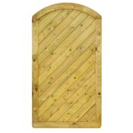 NA-LOG Tor INNSBRUCK MASSIV gebogen 100x180 cm Holzzaun Fichte PEFC KDI Grün massiver Rahmen 44x88 mm sehr stabil