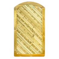 NA-LOG Tor Diagonalzaun VARIO gebogen 100x180 cm Holzzaun Kiefer PEFC KDI Grün massiver Rahmen 44x88 mm sehr stabil