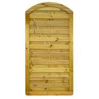 NA-LOG Tor VARIO MASSIV gebogen 100x195 cm Holzzaun Kiefer PEFC KDI Grün massiver Rahmen 44x68 mm sehr stabil