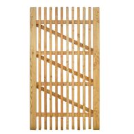 NA-LOG Lattenzauntor WIEN abgeschrägt 100x180 cm Holzzaun Lärche PEFC mit abgeschrägten Latten