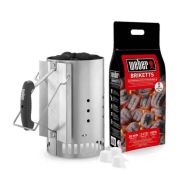 Weber 3 in 1 Anzündkamin RAPIDFIRE Starter Set - für Holzkohlegrills