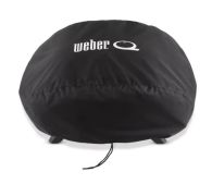 Weber Premium Abdeckhaube schwarz - atmungsaktiv, UV- und wasserabweisend
