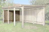 Weka Rückwand für Carports, 20 mm Wandstärke - kesseldruckimprägniert