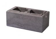 Weserwaben Vario-Line Einsatzstein 1/1 glatt Grau-Anthrazit meliert glatt | 40x20x16,7 cm