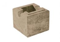 Weserwaben Vario-Line Einsatzstein 1/2 glatt Créme-Beige meliert glatt | 20x20x16,7 cm