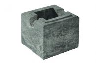 Weserwaben Vario-Line Einsatzstein 1/2 Anthrazit-weiß meliert glatt | 20x20x16,7 cm