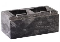 Weserwaben Vario-Line LED-Stein 1/1 Anthrazit-weiß meliert glatt | 40x20x16,7 cm