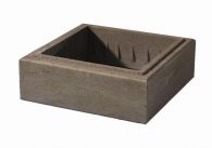 Weserwaben Trend-Line Pfeilerelement Grau-Terra meliert glatt | 36,5x36,5x12 cm