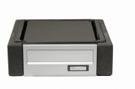 Weserwaben Trend-Line Pfeilerelement mit Briefkasten Silber Eloxiert, Grau-Terra meliert glatt (1408203)