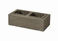 Weserwaben Trend-Line Mauerstein 1/1 Grau-Terra meliert glatt | 38x19x12 cm