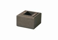 Weserwaben Trend-Line Mauerstein 1/2 Grau-Terra meliert glatt | 19x19x12 cm