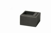 Weserwaben Trend-Line Mauerstein 1/2 Anthrazit glatt | 19x19x12 cm