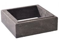 Weserwaben Trend-Line Pfeilerelement Anthrazit nuanciert glatt | 36,5x36,5x12 cm