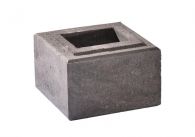 Weserwaben Trend-Line Mauerstein 1/2 Anthrazit nuanciert glatt | 19x19x12 cm