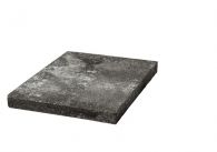 Weserwaben Pfeilerabdeckung Flach Anthrazit-Weiß meliert | 40x40x5 cm