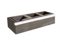 Weserwaben Trend-Line Long LED-Stein 1 1/2 Grau-Terra meliert glatt | 57x19x12 cm