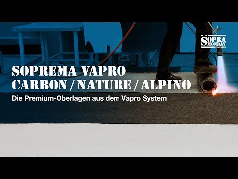 Soprema Bitumen-Schweißbahn Vapro Alpino weiß