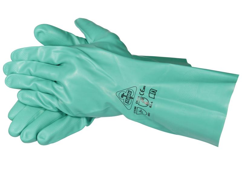 HaWe Chemikalien-Schutzhandschuhe - aus Nitrilkautschuk