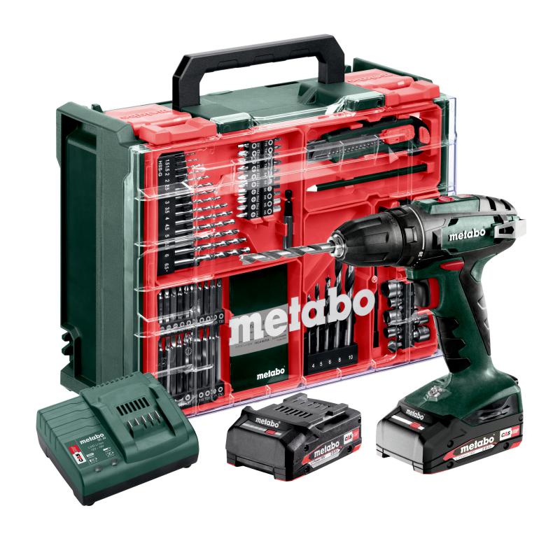 Metabo Akku-Bohrschrauber BS 18 Set (602207710) Kunststoffkoffer 