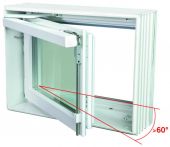 ACO Therm 3.0 Zuluft-Drehflügel für Kellerfensterleibungsrahmen 1000 mm Breite
